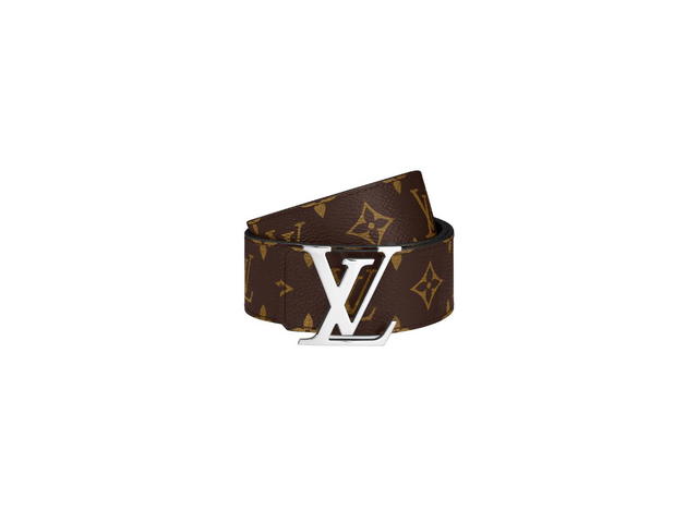 Louis Vuitton Louis Vuitton LV Initiales 40MM Reversible In Monogram Canvas And Smooth Black Calf Leather With Shiny Silvery LV Buckle - view 3