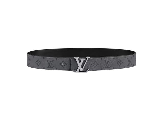 Louis Vuitton Louis Vuitton LV Initiales 40MM Reversible In Monogram Eclipse Reverse Canvas With Silver Finishing Hardware Black - view 1