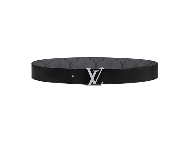 Louis Vuitton Louis Vuitton LV Initiales 40MM Reversible In Monogram Eclipse Reverse Canvas With Silver Finishing Hardware Black - view 2