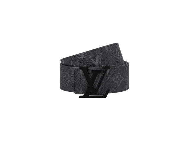 Louis Vuitton Louis Vuitton LV Initiales Matte Black Belt 40MM In Monogram Eclipse Canvas With LV Initiales Buckle - view 2