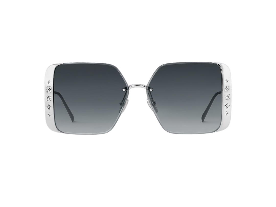 Louis Vuitton Louis Vuitton LV Moon Metal Square Sunglasses In Silver Metal Frame-LV Initials-Flowers With Gradient Lenses