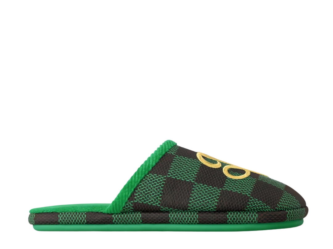 Louis Vuitton Louis Vuitton LV Palace Slipper Damier Pop Green