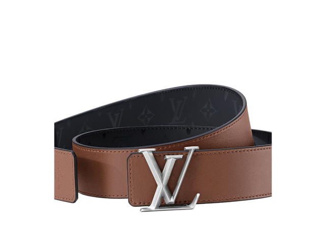 Louis Vuitton Louis Vuitton LV Pyramide 40mm Reversible In Monogram-Calf Leather With Brushed Palladium Buckle - view 3