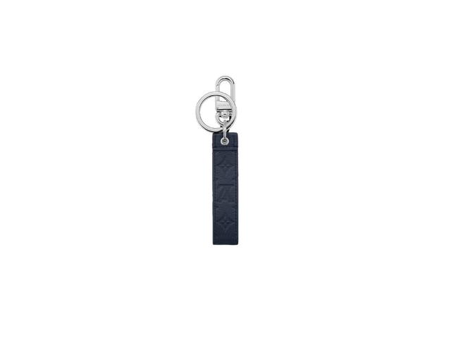 Louis Vuitton Louis Vuitton LV Shadow Dragonne Key Holder And Bag Charm In Embossed Leather With Palladium Finish Metal Hardware Navy - view 2