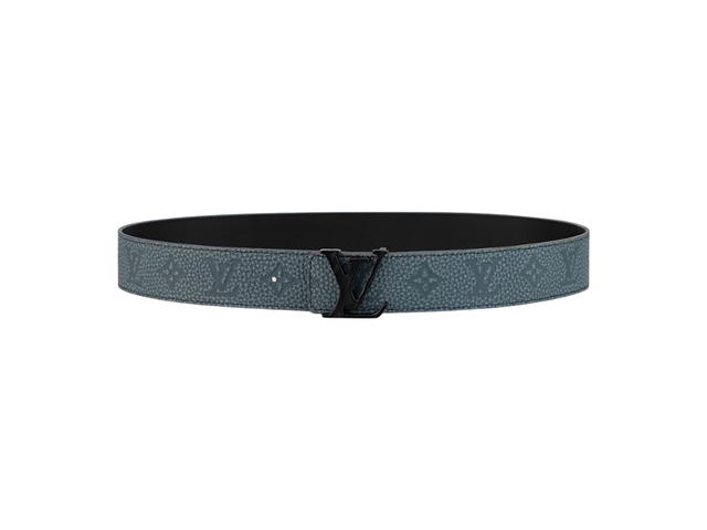 Louis Vuitton Louis Vuitton LV Shape MNG Climbing 40MM Reversible Belt In Monogram Climbing Taurillon Leather With Black-Colour Hardware Anthracite Grey - view 1