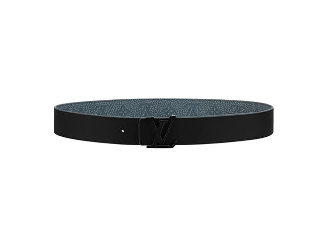 Louis Vuitton Louis Vuitton LV Shape MNG Climbing 40MM Reversible Belt In Monogram Climbing Taurillon Leather With Black-Colour Hardware Anthracite Grey - view 2