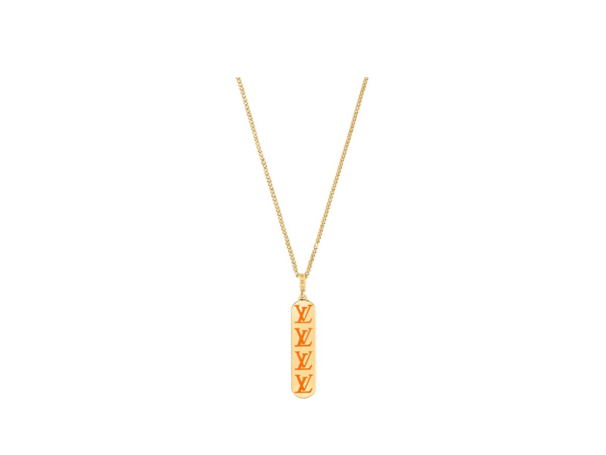 Louis Vuitton Louis Vuitton LV Skateboard Pendant In Polished Hardware Engraved With Contrasting LV Initials Gold