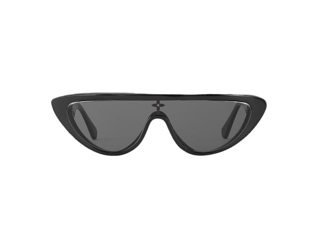 Louis Vuitton Louis Vuitton LV Split Cat Eye Sunglasses In Black Frame Acetate-LV Circle With Flower-Black Single Lens - view 1