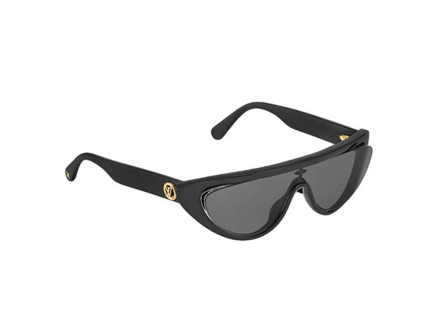 Louis Vuitton Louis Vuitton LV Split Cat Eye Sunglasses In Black Frame Acetate-LV Circle With Flower-Black Single Lens - view 2