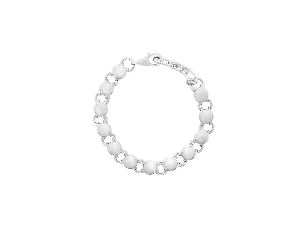 Louis Vuitton Louis Vuitton LV Studs Necklace In Palladium-Color Metal With Trunk-Style Studs Motifs And Signature Engraving