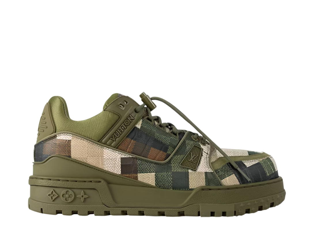Louis Vuitton Louis Vuitton LV Trainer Maxi Sneaker Green Damoflage Damier