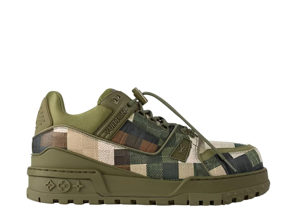 Louis Vuitton Louis Vuitton LV Trainer Maxi Sneaker Green Damoflage Damier