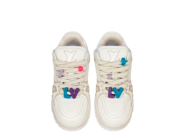 Louis Vuitton Louis Vuitton LV Trainer Maxi Sneaker In Monogram Flowers Rubber Outsole With LV Initials White - view 3