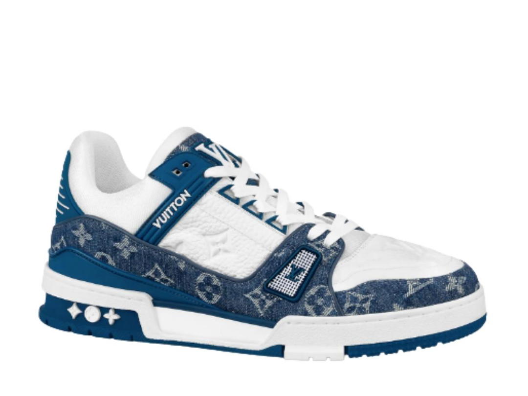 Louis Vuitton Louis Vuitton LV Trainer Monogram Denim White Blue