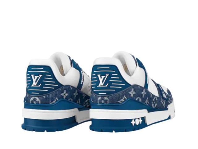 Louis Vuitton Louis Vuitton LV Trainer Monogram Denim White Blue - view 2
