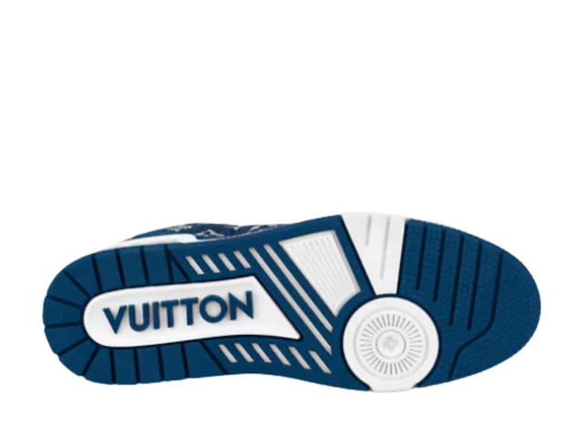 Louis Vuitton Louis Vuitton LV Trainer Monogram Denim White Blue - view 3