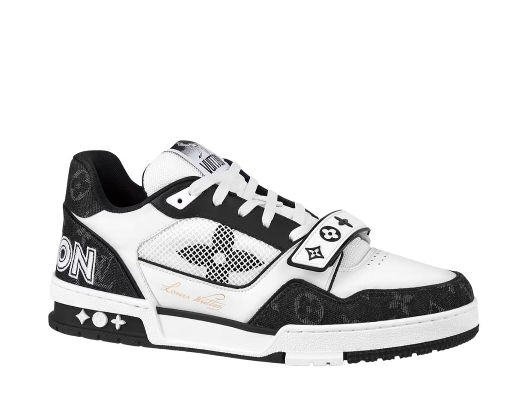Louis Vuitton Louis Vuitton LV Trainer Velcro Strap Monogram Denim Black White