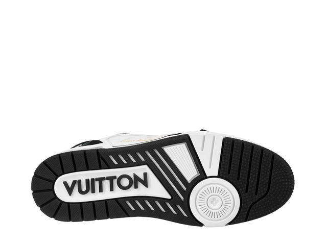 Louis Vuitton Louis Vuitton LV Trainer Velcro Strap Monogram Denim Black White - view 3