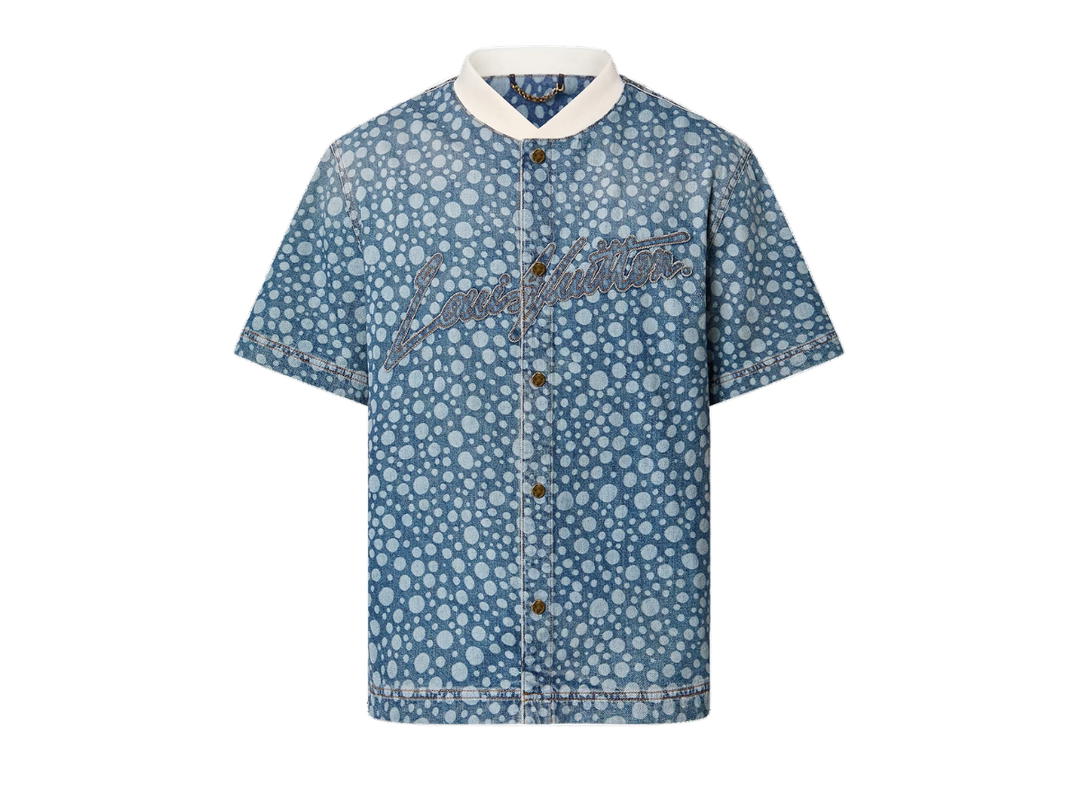 Louis Vuitton Louis Vuitton LV x YK Infinity Dots Denim Shirt In Blue Cotton