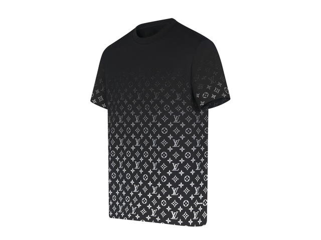 Louis Vuitton Louis Vuitton LVSE Monogram Gradient T-Shirt In Black-White Cotton - view 3