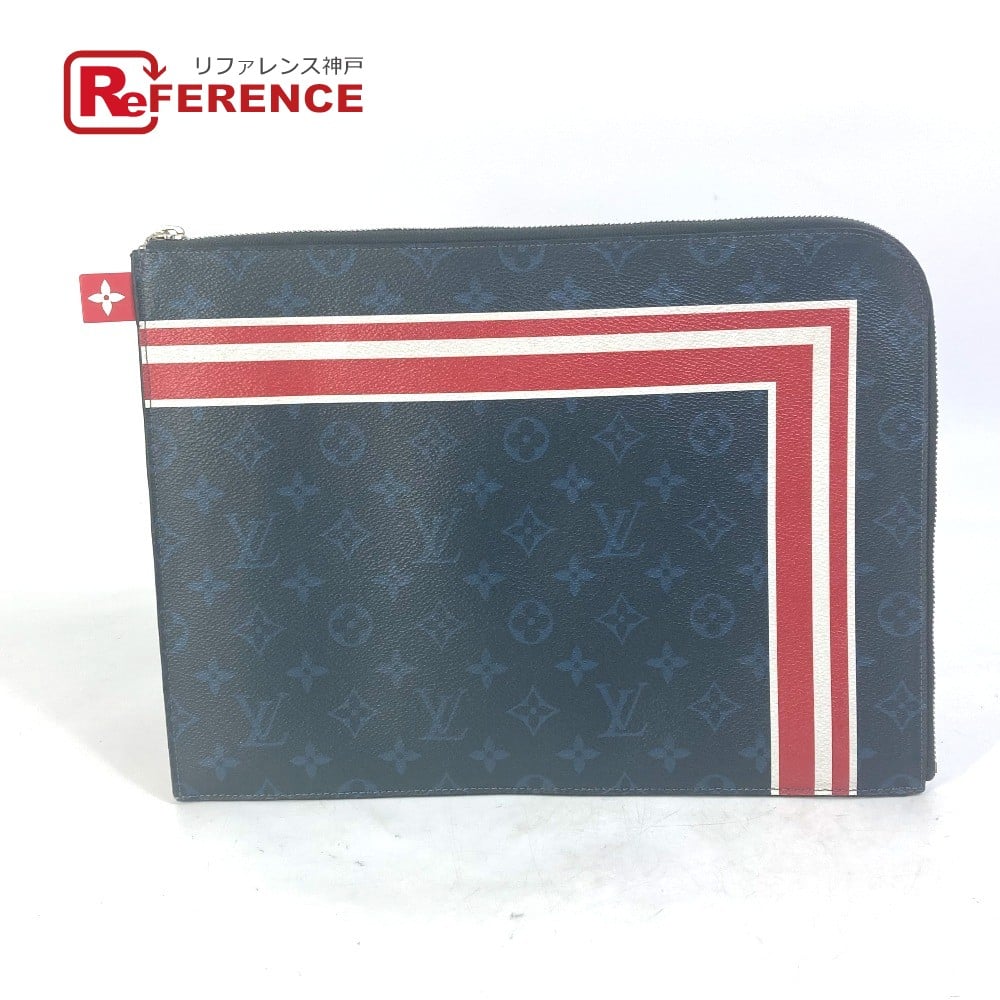 Louis Vuitton LOUIS VUITTON M61679 Monogram Cobalt Pochette Jules GM striped bag pouch