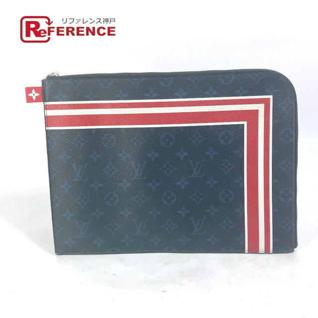 Louis Vuitton LOUIS VUITTON M61679 Monogram Cobalt Pochette Jules GM striped bag pouch - view 1