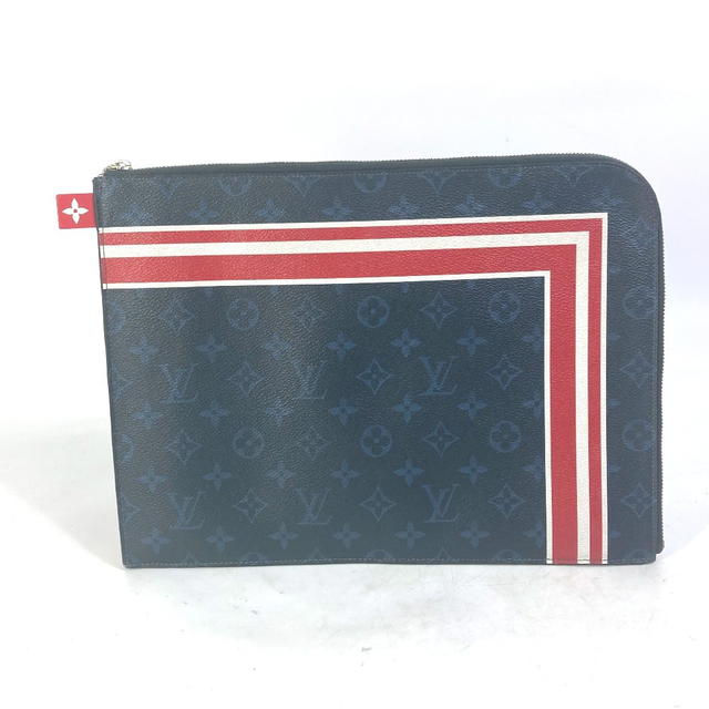 Louis Vuitton LOUIS VUITTON M61679 Monogram Cobalt Pochette Jules GM striped bag pouch - view 2