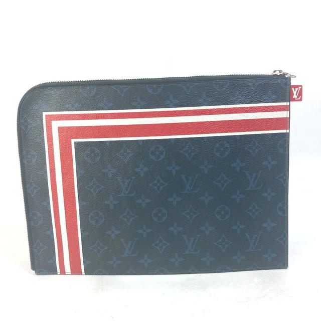 Louis Vuitton LOUIS VUITTON M61679 Monogram Cobalt Pochette Jules GM striped bag pouch - view 3