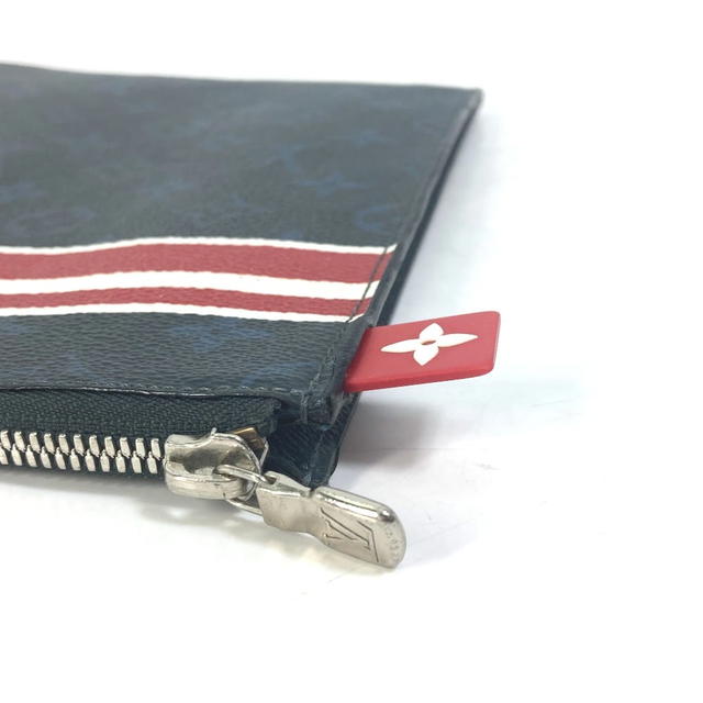 Louis Vuitton LOUIS VUITTON M61679 Monogram Cobalt Pochette Jules GM striped bag pouch - view 5