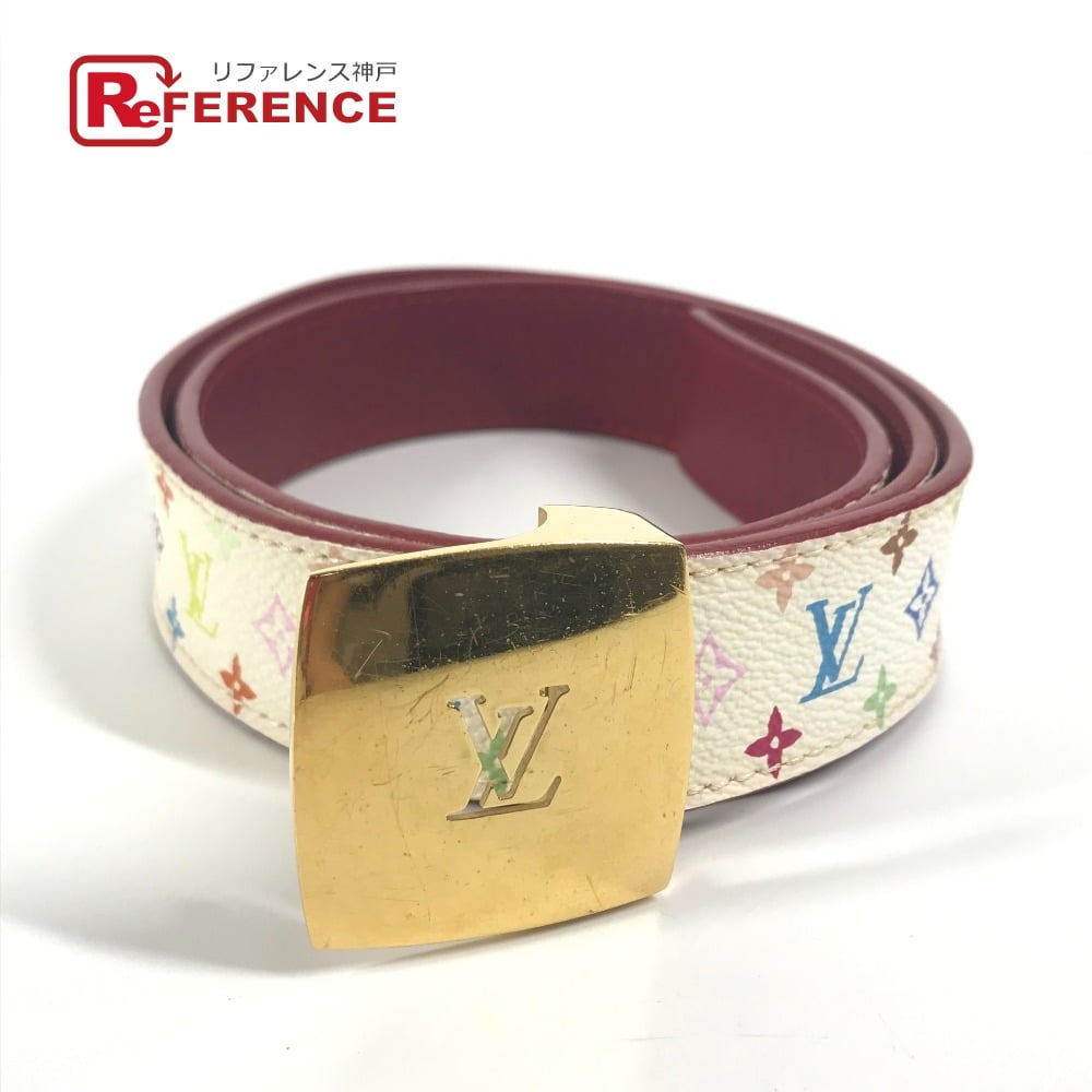Louis Vuitton LOUIS VUITTON M9682W MonogramMulticolore Ceinture LV Cut Accessories belt Blanc