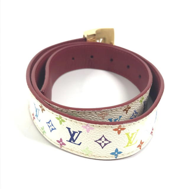 Louis Vuitton LOUIS VUITTON M9682W MonogramMulticolore Ceinture LV Cut Accessories belt Blanc - view 3