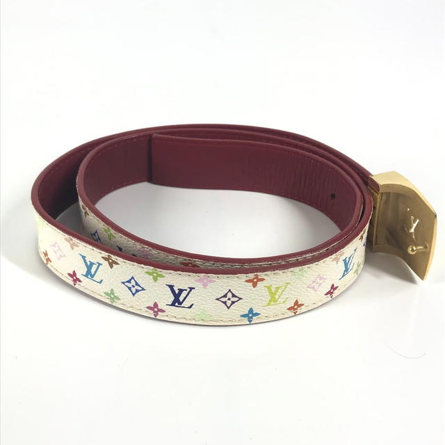 Louis Vuitton LOUIS VUITTON M9682W MonogramMulticolore Ceinture LV Cut Accessories belt Blanc - view 5