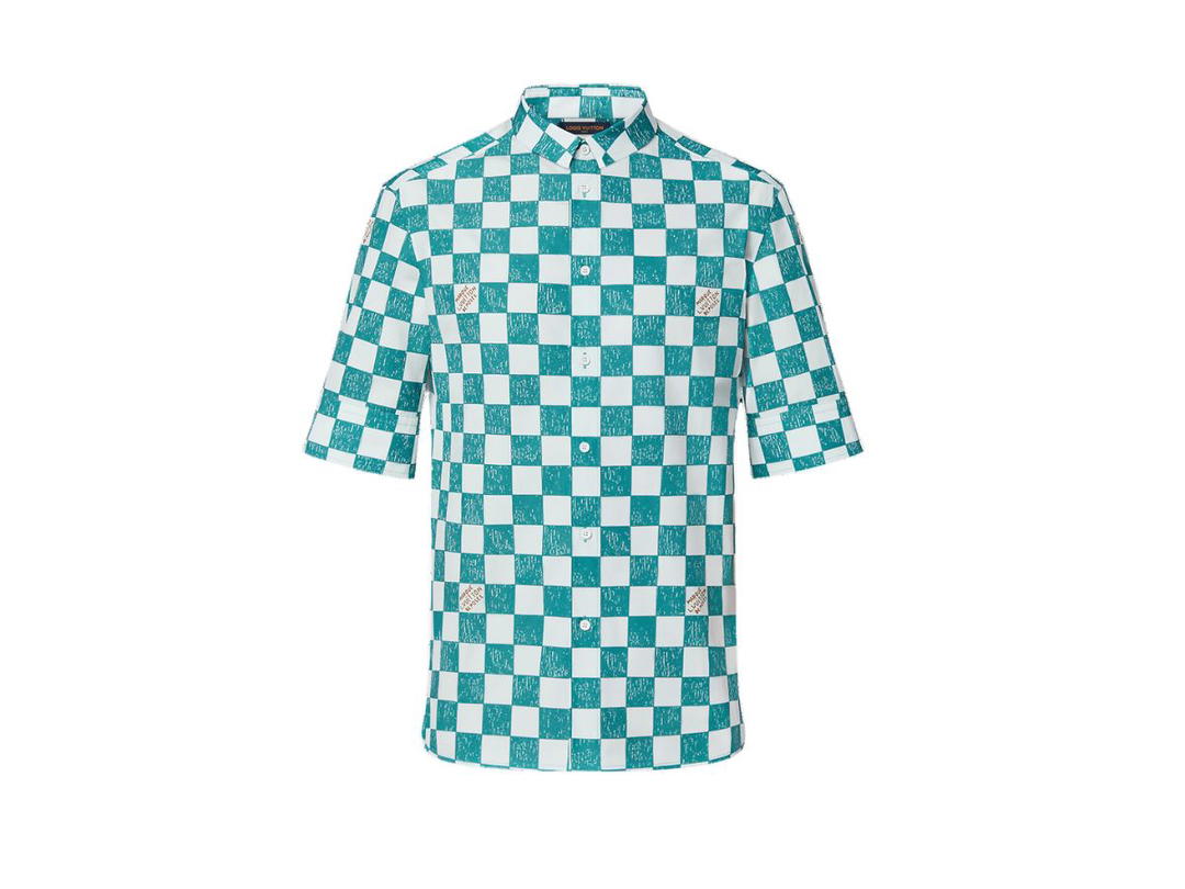 Louis Vuitton Louis Vuitton Marque Deposee Short Sleeve Damier Shirt Ocean