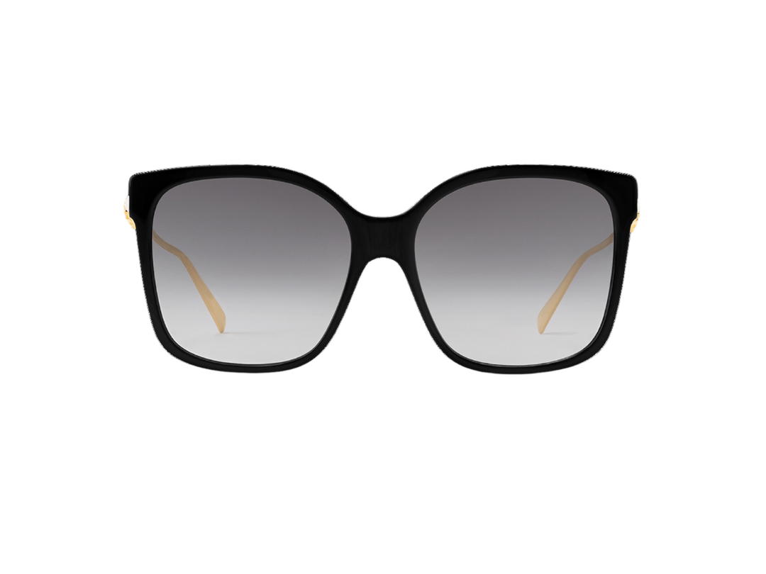 Louis Vuitton Louis Vuitton Minigram Pearl Square Sunglasses In Black Acetate-Gold Metal Frame-LV Wiith Gradient Black Lenses