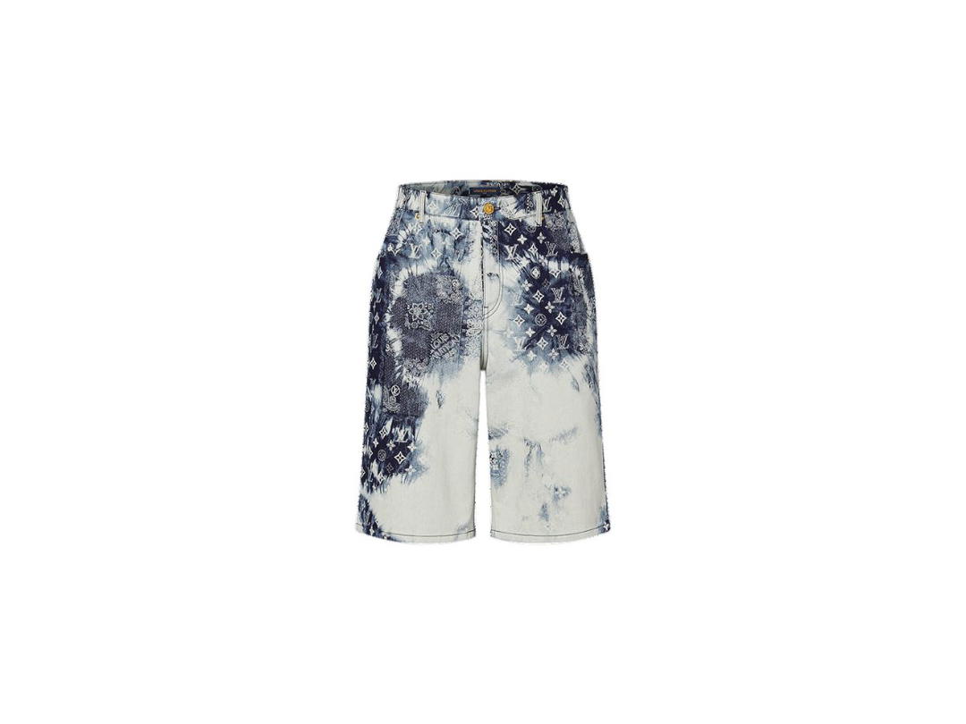 Louis Vuitton Louis Vuitton Monogram Bandana Denim Shorts Indigo