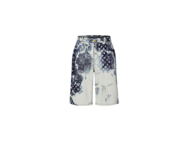 Louis Vuitton Louis Vuitton Monogram Bandana Denim Shorts Indigo - view 1