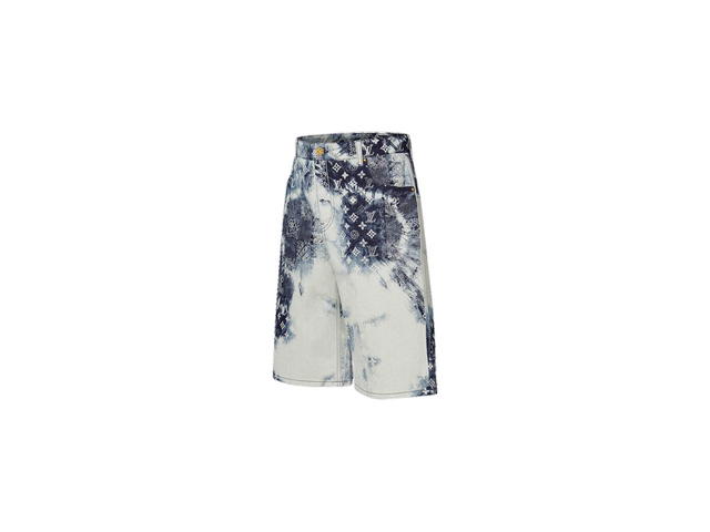 Louis Vuitton Louis Vuitton Monogram Bandana Denim Shorts Indigo - view 2