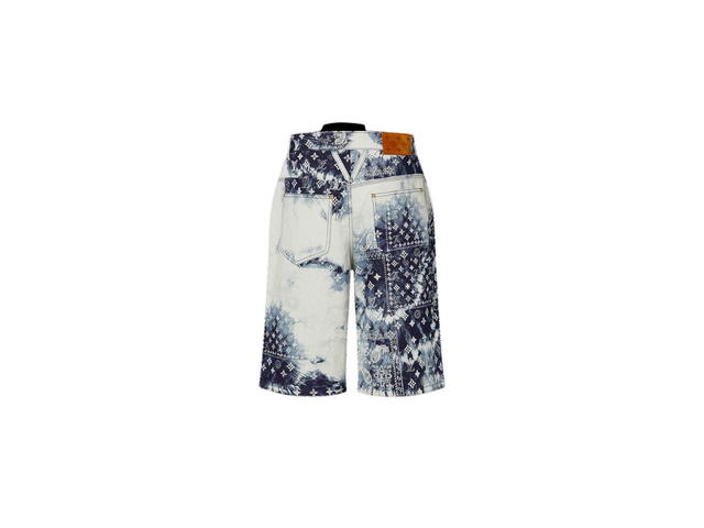 Louis Vuitton Louis Vuitton Monogram Bandana Denim Shorts Indigo - view 3