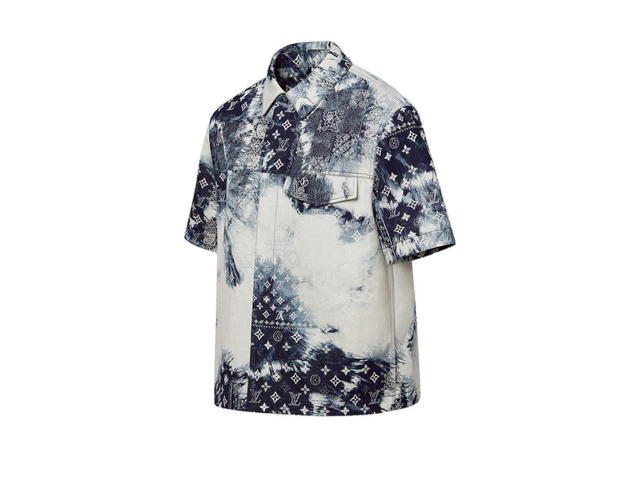 Louis Vuitton Louis Vuitton Monogram Bandana Short-Sleeved Denim Shirt Indigo - view 2