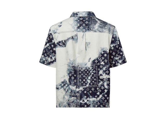 Louis Vuitton Louis Vuitton Monogram Bandana Short-Sleeved Denim Shirt Indigo - view 3