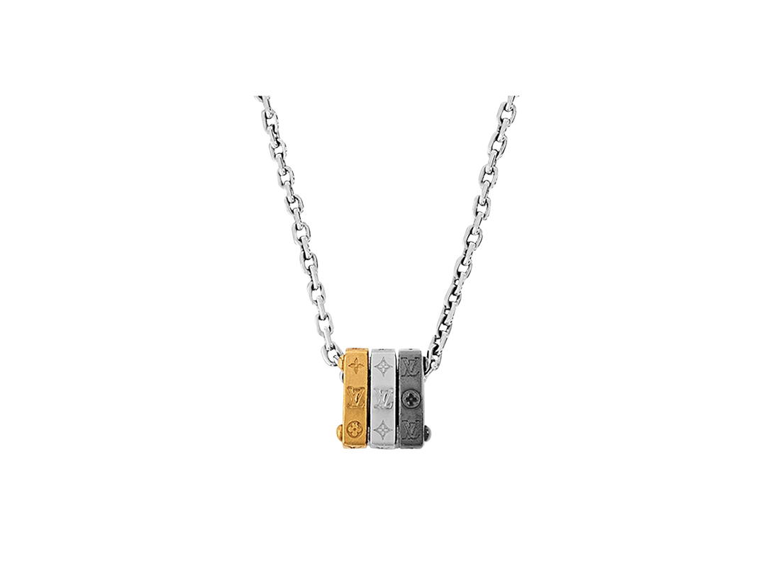 Louis Vuitton Louis Vuitton Monogram Bold Necklace In Silver Color Hardware and Ruthenium Color Hardware and Gold Color Hardware