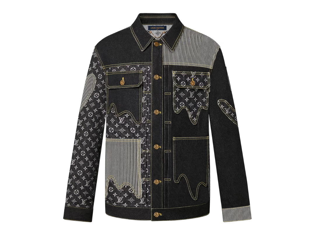 Louis Vuitton Louis Vuitton Monogram Crazy Denim Workwear Jacket Black