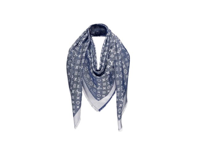 Louis Vuitton Louis Vuitton Monogram Denim Shawl Blue - view 1