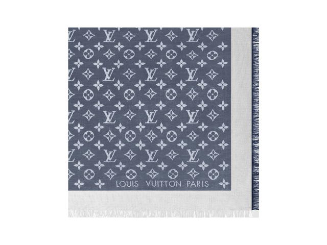 Louis Vuitton Louis Vuitton Monogram Denim Shawl Blue - view 3