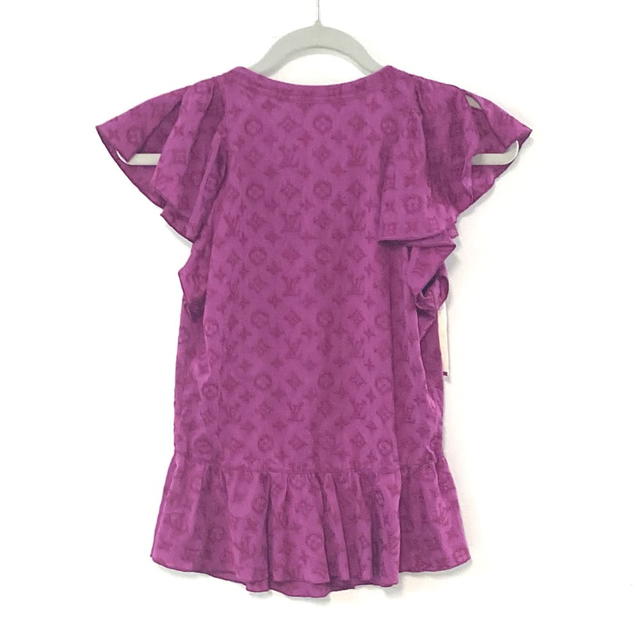 Louis Vuitton LOUIS VUITTON Monogram frills tops Apparel cut Short sleeve T-shirt cotton blue - view 3