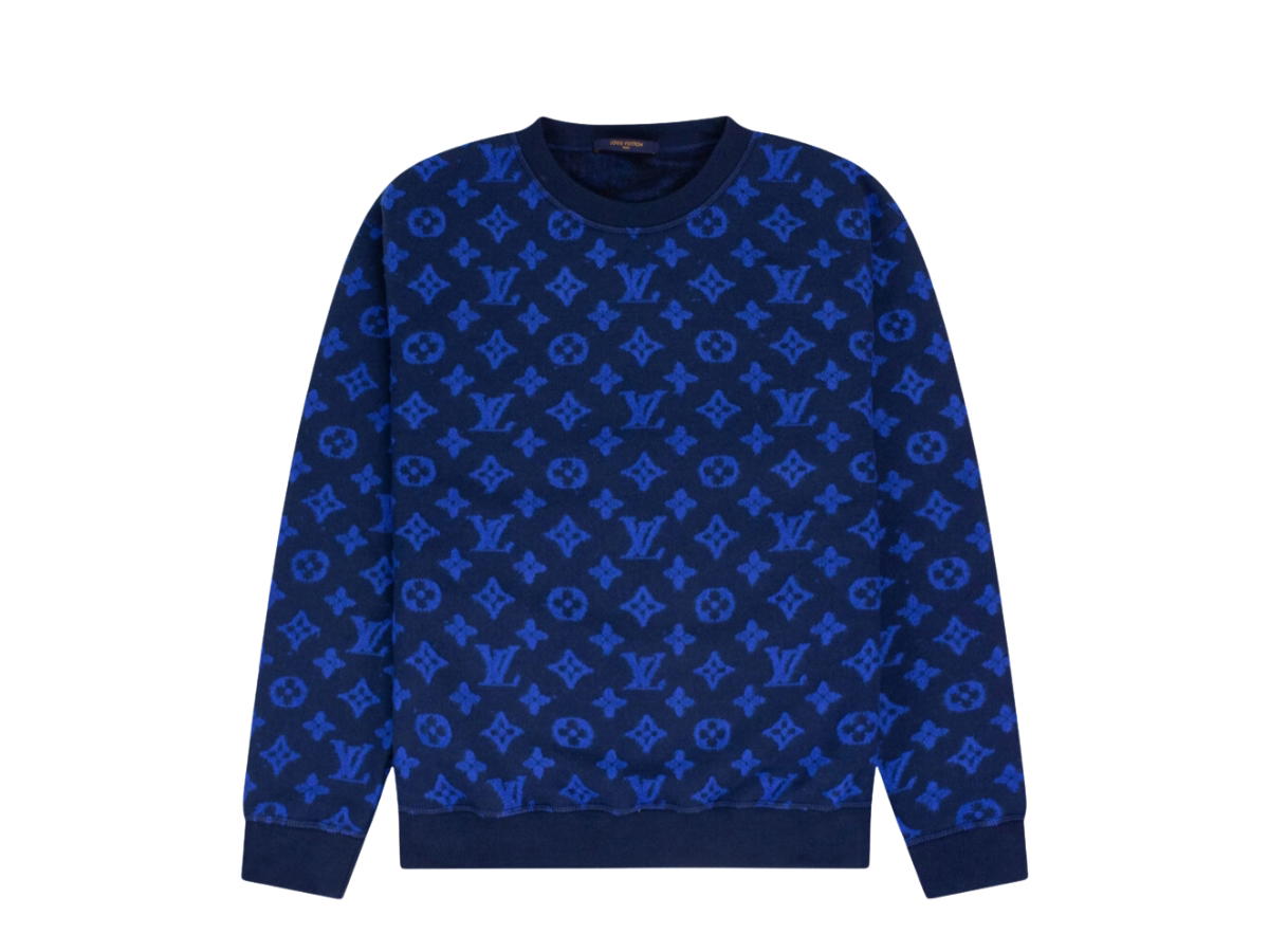 Louis Vuitton Louis Vuitton Monogram Jacquard Crewneck Black-Blue