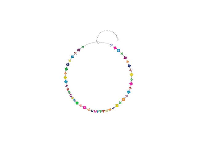 Louis Vuitton Louis Vuitton Monogram Party Necklace With Cheerful Rainbow Of Beads And Silver-Colour Hardware - view 1