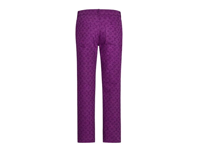 Louis Vuitton Louis Vuitton Monogram Skinny Jeans In Purple Cotton - view 2