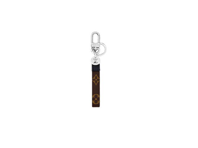Louis Vuitton Louis Vuitton Monogram Slim Dragonne Bag Charm And Key Holder In Monogram Canvas With Silver-Color Hardware Brown - view 1