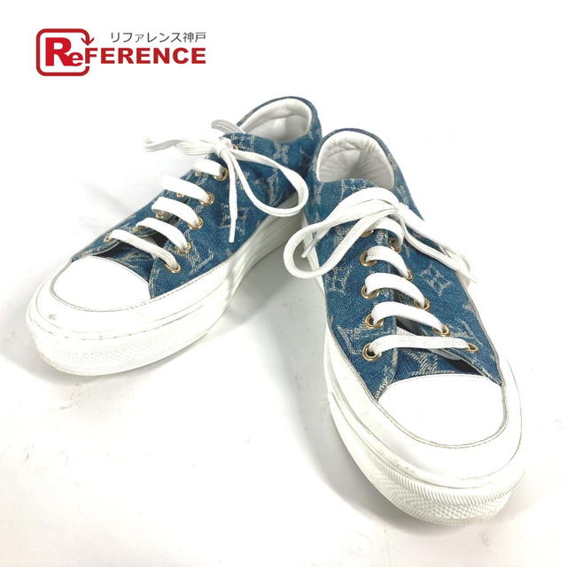 Louis Vuitton LOUIS VUITTON MonogramDenim Shoes Shoe Laces sneakers MonogramDenim blue - view 1